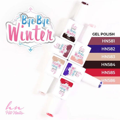 Gel Polish Bye, Bye Winter - Coleção 6 Cores - HN585 - 10ml